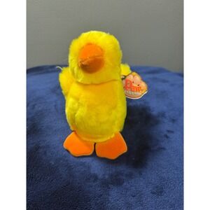 Cascade Toy Plush Yellow Duck Puppet Orange Beak Feet NWT